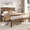 Rustic Brown, variant on Bolvdo Queen Rustic Vintage Wood Bed Frame, Headboard Footboard & Heavy Duty Metal Support, Rustic Brown