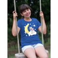 thumbnail image 2 of Cute Owls On The Clouds   T-Shirt Juniors -Image by Shutterstock,  x-Large, 2 of 4