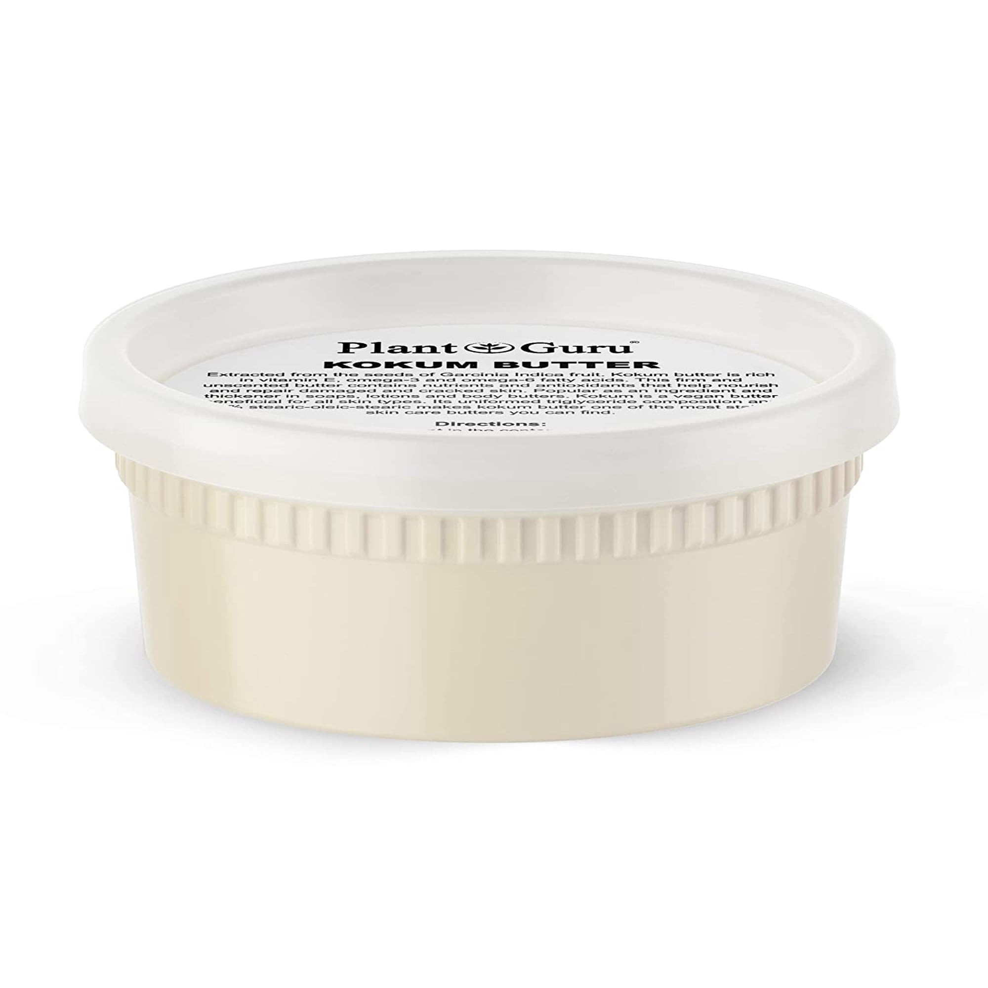 Raw Kokum Butter 8 oz. 100% Pure Natural Organic Unrefined Cold Pressed - Great for Skin, Body and Hair Moisturizer, DIY Creams, Balms, Lotions and Soap Making.