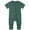 Dark green, variant on Baby Boys Girls Bamboo Viscose Short Sleeve Pajamas, 2 Way Zipper Romper, Sleep and Play 0-24 Months