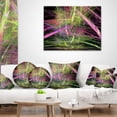 thumbnail image 3 of Designart Green Pink Magical Fractal Pattern - Abstract Throw Pillow - 18x18, 3 of 4