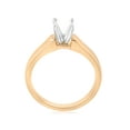 thumbnail image 3 of Bague de Fiançailles Semi-Montée en Or Jaune 14K avec Support Solitaire Solide, 3 of 3