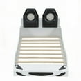thumbnail image 5 of [Eye-Catching Race Car] Restonic Wood Twin Race Car Bed | LED & Upholstered, 5 of 15