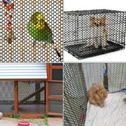 Bocaoying Plastic Chicken Wire Fencing, with 25 Twist Ties, 197 In Black Chicken Wire mesh, Poultry Netting, Poultry Fence, Chicken Wire for Crafts, Plastic Garden Fencing, Floral Chicken Wire