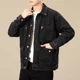 thumbnail image 3 of Chaqueta vaquera de moda de otoño para hombre, abrigo vaquero cargo para hombre, ropa popular coreana de marca, informal, de una pieza, holgada, moda Joker, 3 of 5