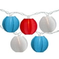 thumbnail image 3 of Northlight Patriotic Paper Lantern Patio Light Set - Red, White and Blue - 8.5' White Wire - 10ct, 3 of 9
