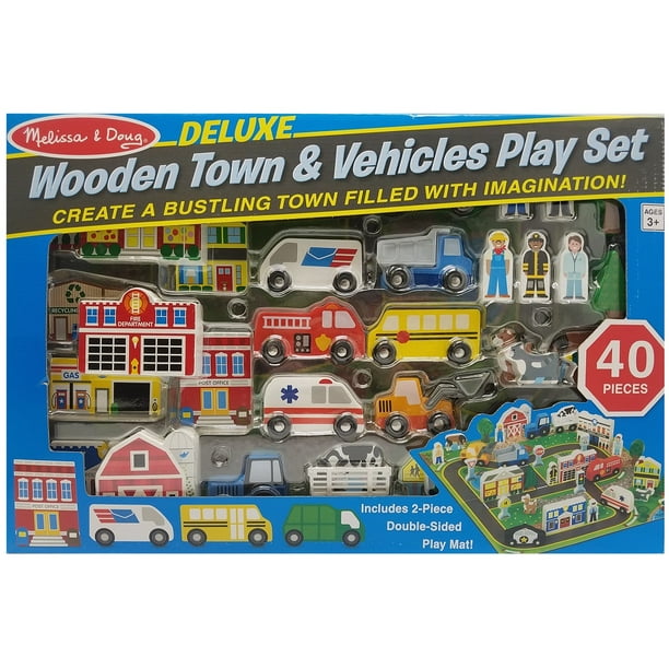 melissa & doug pull back town vehicles