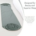 thumbnail image 5 of Straight Body Pillow, Full Size Premium Microbead,Side Sleeping / Maternity Pregnant Women, Supportive ,Fluffy, Breathable, Cooling,85/15 spandex/nylon Silky Feel Anti-Aging - 48” X 8” - Dark Landaner, 5 of 5
