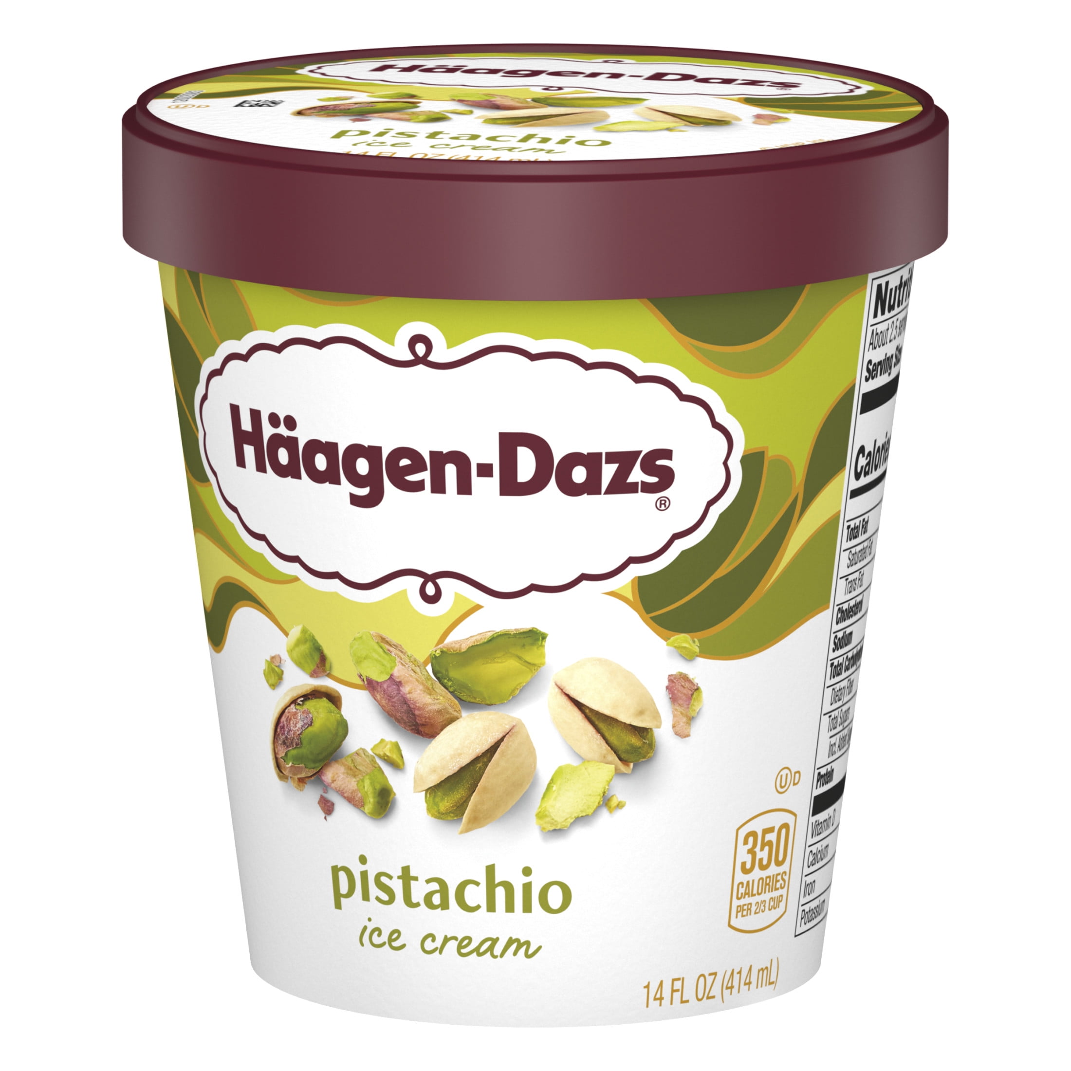 Haagen Dazs Pistachio Ice Cream, Gluten Free, Kosher, 14 oz