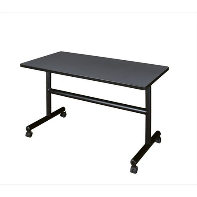 Regency MKFT4824GY Table d'Entraînement Rectangulaire Mobile à Dessus Rabattable 48 Pouces - Gris