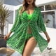 thumbnail image 5 of Conjunto de Traje de Baño de Arco de Malla Azul Superior, Traje de Baño Sexy de Color Sólido de Nylon con Diseño sin Espalda para Piscina, Playa Y Uso Diario de Verano, 5 of 9