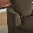 thumbnail image 5 of Swivel Accent Chair,360° Barrel Accent Chair,Modern Faux Fur Armchair for Living Room,Office,Apartment,Dark Brown, 5 of 7