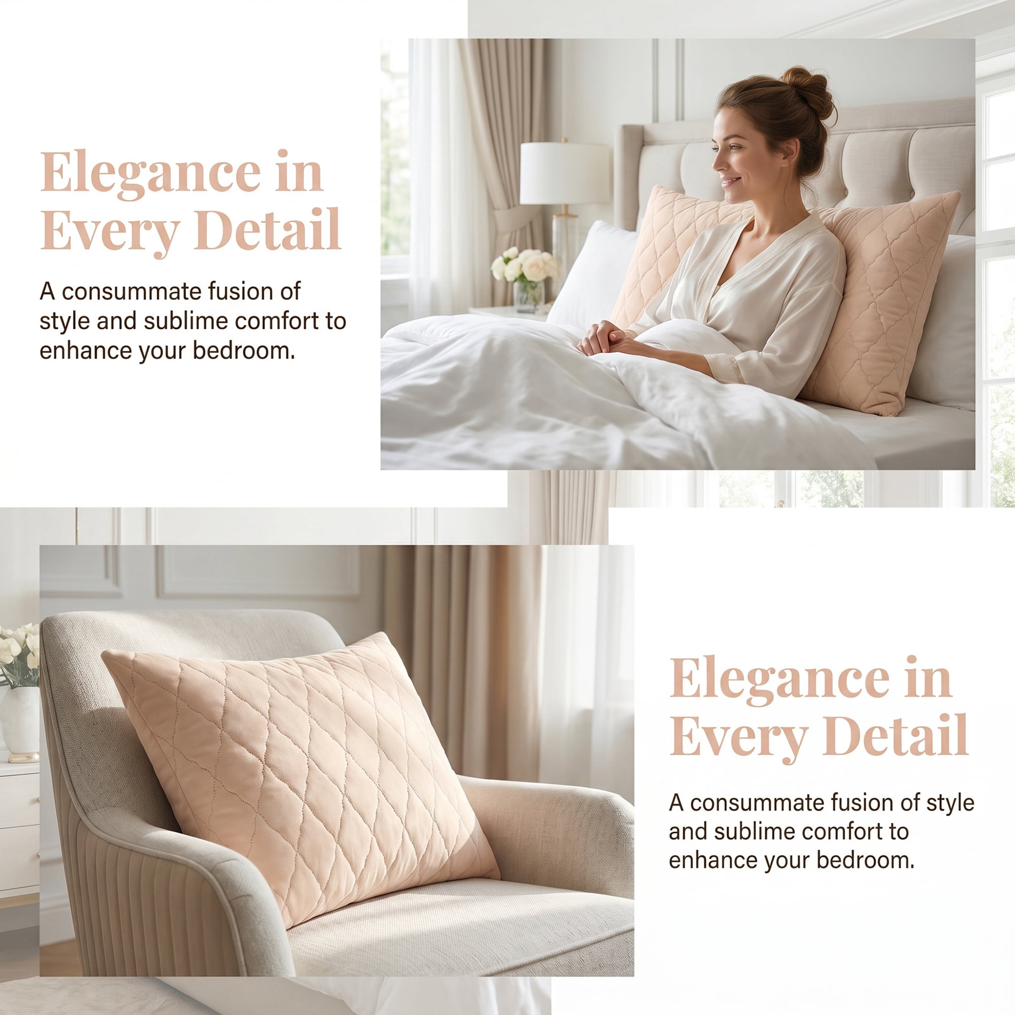Unique Bargains Breathable Hypoallergenic Envelope Pillow Protectors Standard Khaki 20" x 26"