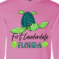 thumbnail image 4 of Inktastic Fort Lauderdale, Florida Happy Sea Turtle Long Sleeve T-Shirt, 4 of 5