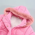 thumbnail image 5 of Girls' Long Winter Coats Warm Parka Lined Puffer Jacket Thicken Fleece Hooded Coat with Collar for Girls Pink 4-5 Years, 5 of 7