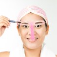 thumbnail image 3 of FUEENIRVA 3Sets Convenient Pink Plastic Eyebrow Template Handheld Stencils for Quick Makeup, 3 of 6