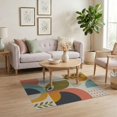 thumbnail image 3 of ODIKA 4'x6' Multicolor Geometric Mid-Century Geometry Washable Area Rug Retro Abstract Design with Modern Flair for Bedroom, Reading Nook, Pet Friendly & Non-Shedding, 3 of 7
