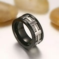 thumbnail image 6 of 10mm Matte Finished Stainless Steel Black Plated Band Men Wedding Ring Size 7-12, 6 of 6