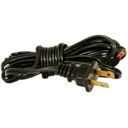 Royal Designs Lamp Cord with Molded Plug, Stripped Ends Ready for Wiring, 12 ft Long, Black, SPT-1 UL Listed