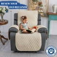 thumbnail image 2 of Aorsher 100% Water Resistant Recliner Cover, Nonslip Recliner Chair Covers with Pockets, Quilted Thick Recliner Chair Covers for Pets and Kids, 2 of 15