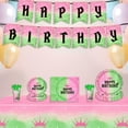 thumbnail image 5 of New Edge Wiping Witch Theme Decoration Birthday Decoration Plate Tissue Paper Cup Flag Pulling Set, 5 of 5