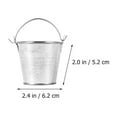 thumbnail image 2 of LABSERRON 12Pcs Small Tin Pail for Party Storage with Handle Silver, 2 of 8