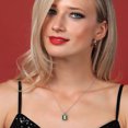 thumbnail image 4 of Gem Stone King 14K White Gold Green Mystic Topaz Pendant Necklace for Women | 5.62 Cttw | Gemstone November Birthstone | Octagon 11X9MM | With 18 inch Chain, 4 of 6