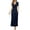 Navy Blue, variant on Women's Casual Short Sleeve Deep V Maxi Dress Loose Long Dresses with Pockets,L Navy Blue