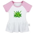 thumbnail image 1 of Nature Aloe Vera Pattern Dresses For Baby, Newborn Babies Skirts, Infant Princess Dress, 0-24M Kids Graphic Clothes (Pink Raglan Dresses, 6-12 Months), 1 of 4