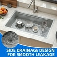 thumbnail image 5 of Dextrus 32" Undermount Kitchen Sink Workstation, 304 Stainless Steel, Single Bowl, Honeycomb, Silver, 5 of 10