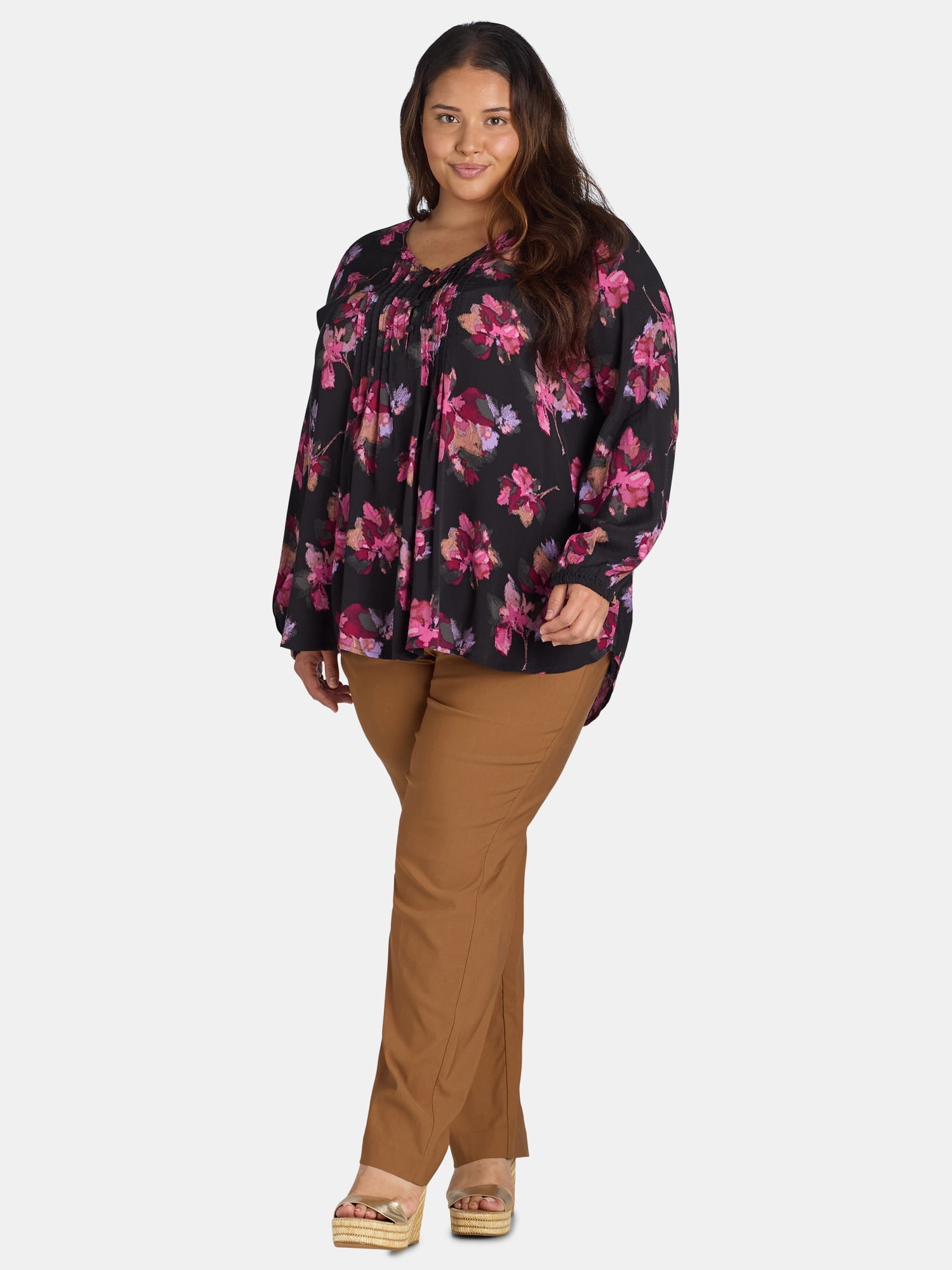 TS LS PINTUCK BLOUSE