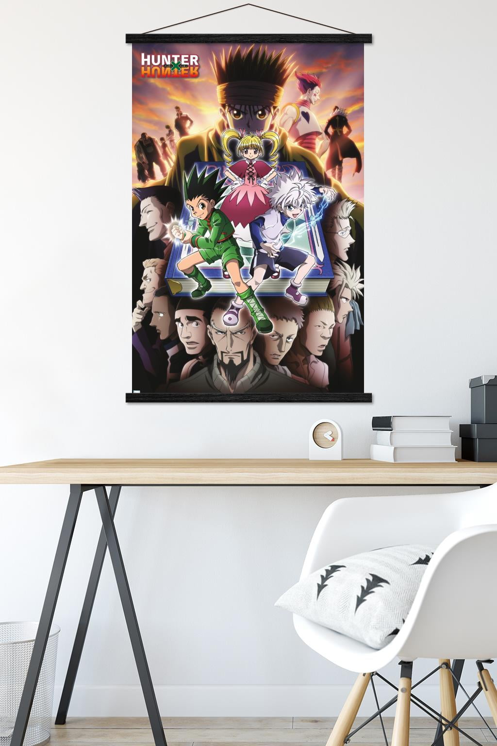 Hunter X Hunter - Map Wall Poster with Wooden Magnetic Frame, 22.375 x 34  