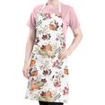 thumbnail image 5 of Fall Pumpkins Leaves Pattern Apron-Garden Aprons for Women with Pockets-Cotton Linen Waterproof Kitchen Cooking Gardening Aprons Adjustable for Kitchen,Cooking,BBQ and Salon 33"x27", 5 of 7