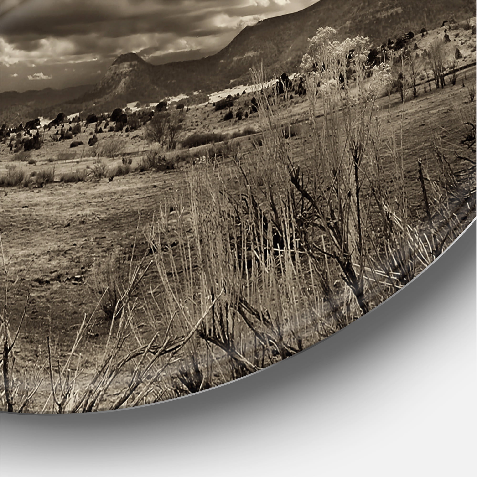 Designart 'Clouds After The Rain On The Prairie' Traditional Circle Metal Wall Art 29x29 - Disc of 29