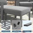 thumbnail image 7 of Heynemo Patio Furniture Footstools Metal Ottomans Set of 2, Metal Outdoor Ottomans with Upgraded Cushions, All-weather Outdoor Footrest Seat for Balcony, Garden, Deck, Backyard, Grey, 7 of 7