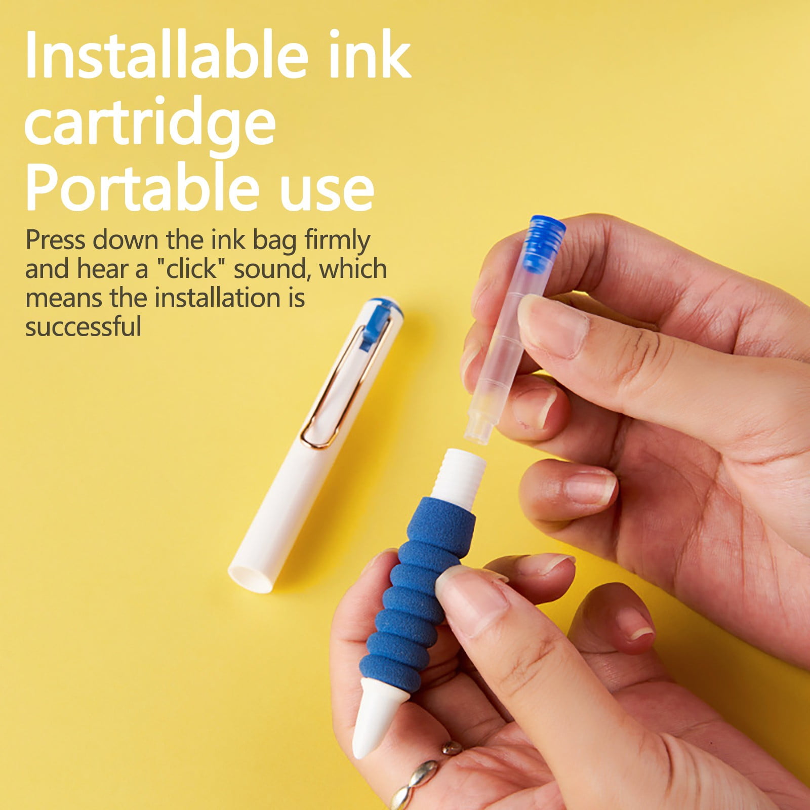 Retractable Fountain Pen Students Press Their Pens And Hold Them Soft For A Long Without Tir Them，5Ml