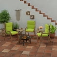 thumbnail image 2 of Jordan Manufacturing Sunbrella 44" x 22" Canvas Macaw Green Solid Rectangular Outdoor Chair Cushion with Ties and Hanger Loop, 2 of 12