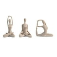 thumbnail image 2 of flameer 3 Pieces Yoga Women Statue Nordic Yoga Figurine Sculpture Ornament for Desk Yoga Sandstone, 2 of 8