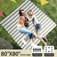 thumbnail image 2 of Manta de pícnic HX&OD para exteriores, extra grande, impermeable, verde, 2 of 7