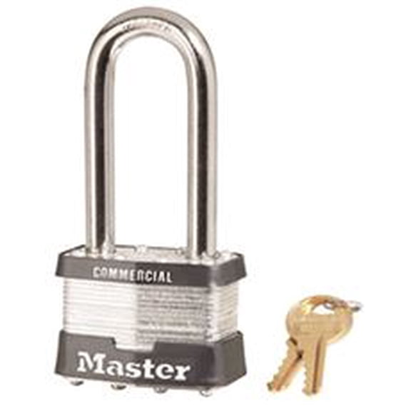 Master Lock No. 5 Steel Laminated Padlock 2-1/2'' Long Shackle Keyed Alike No. A383