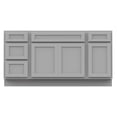 thumbnail image 5 of 60 in. W x 21 in. D x 32.5 in. H Bath Vanity Cabinet without Top in Gray, 5 of 5