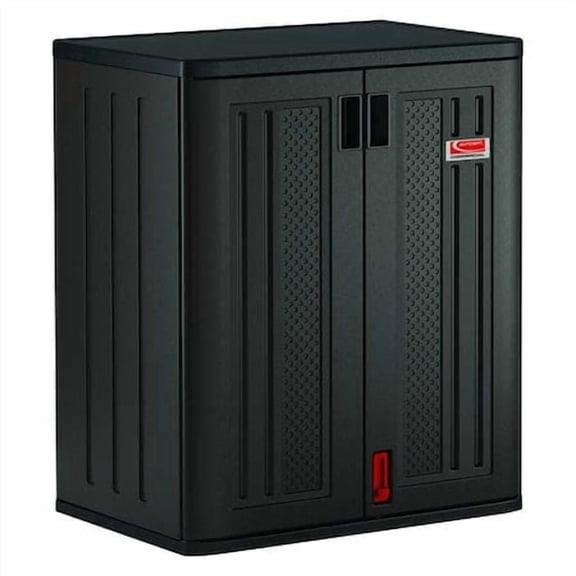 Suncast 36" Storage Cabinet Locker with 2 Adjustable Shelves, Black