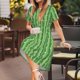 thumbnail image 3 of Easygdp Cactus para Vestido Transpirable de Mujer, Vestido Suelto de Manga Corta con Pliegues y Bolsillos para el Verano, 3 of 6