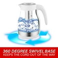 thumbnail image 5 of Brentwood Glass 1.7 Liter Electric Kettle with Tea Infuser in White, 5 of 6