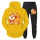 thumbnail image 3 of Conjunto de ropa deportiva con estampado de animé Shiba Inu para hombre, sudadera y pantalones con estampado de perro y animal, conjunto de 2 piezas, sudaderas y chándales divertidos para hombre, 3 of 5