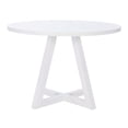 thumbnail image 4 of Linon Nico Table à Manger Ronde avec Pattes Inclinées en Bois Blanc Pur, 4 of 15