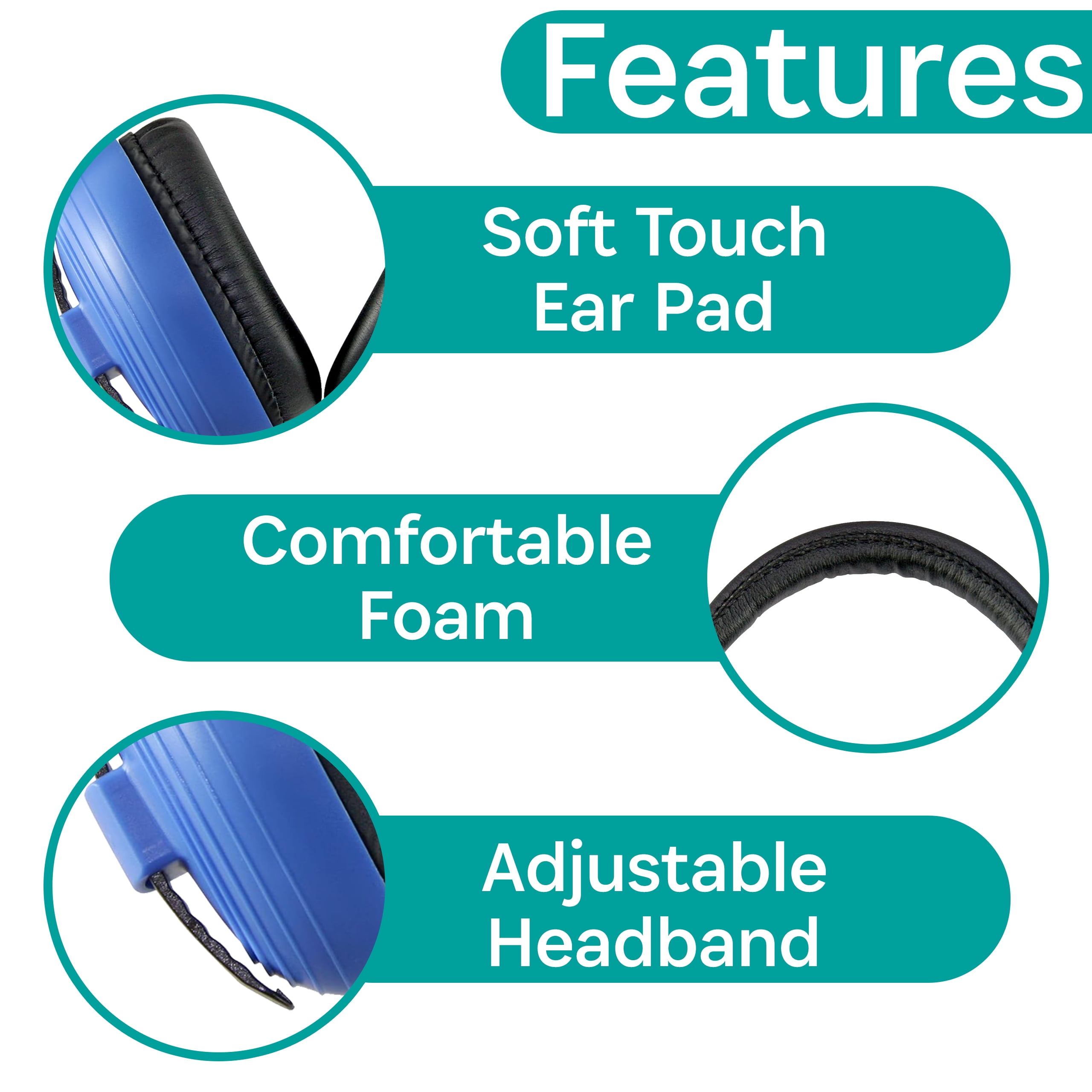 KidCo Whispears S830 Blue- Baby Ear Protection Headphones, Noise Cancelling Ear Muffs for Babies, Toddlers, & Infants