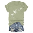 thumbnail image 3 of Nouveaux et Tendances T-Shirts Graphiques Uooqdmx pour Femmes, Hauts Floraux pour Femmes, Mode Plage pour Femmes, Mignons Col Rond Tournesol Graphique Décontracté Imprimé, Hauts de Printemps pour Femmes 2025, Vert Menthe TG, 3 of 3