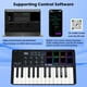 thumbnail image 3 of Teclado MIDI M-VAVE de 25 teclas y 8 almohadillas de batería retroiluminadas con Keytar, 3 of 9