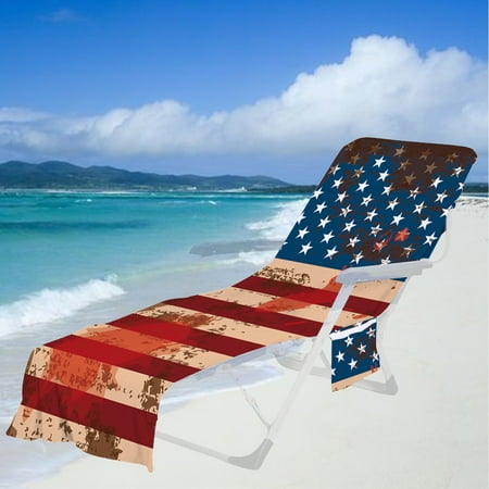 Tagold Beach Chair Cover With Side Pockets Microfiber Chaise Lounge Chair Towel Cover For Sun Lounger Pool Sunbathing Garden Beach Hotel Easy To Carry Around